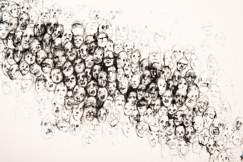 Sébastien Thomazo - Nuage de têtes - Galerie d’art à Brest