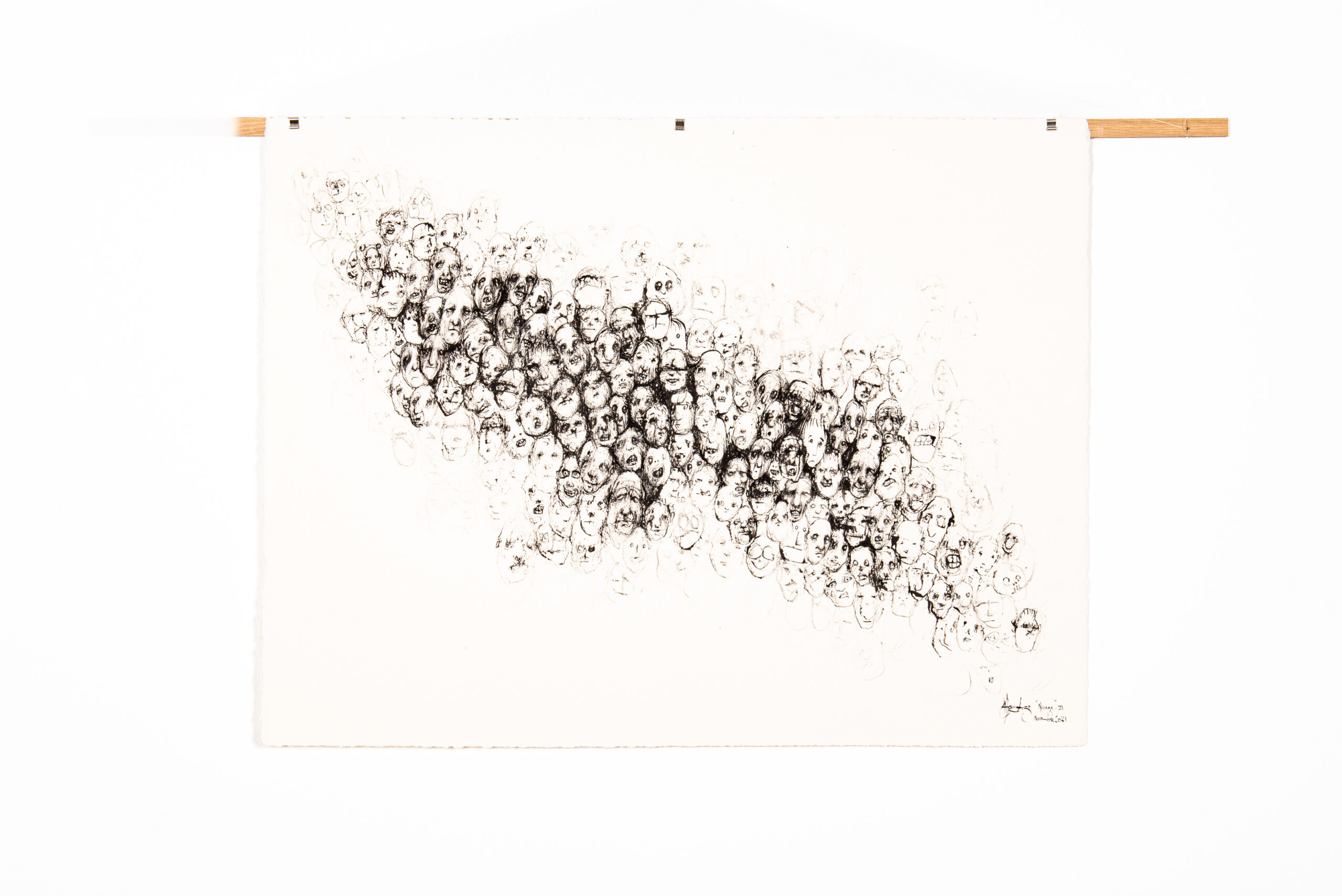 Sébastien Thomazo - Nuage de têtes - Galerie d’art à Brest